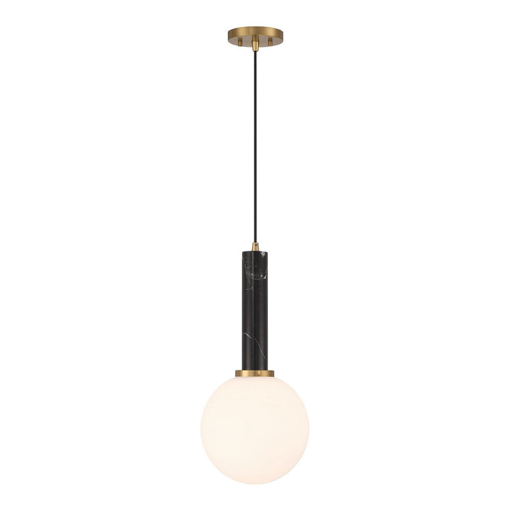 Savoy House - 7-2902-1-263 - One Light Pendant - Callaway - Black Marble w/Warm Brass