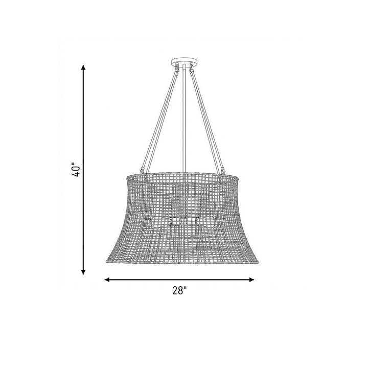 Savoy House - 7-6192-4-171 - Four Light Outdoor Chandelier - Longleaf - Burnished Brass
