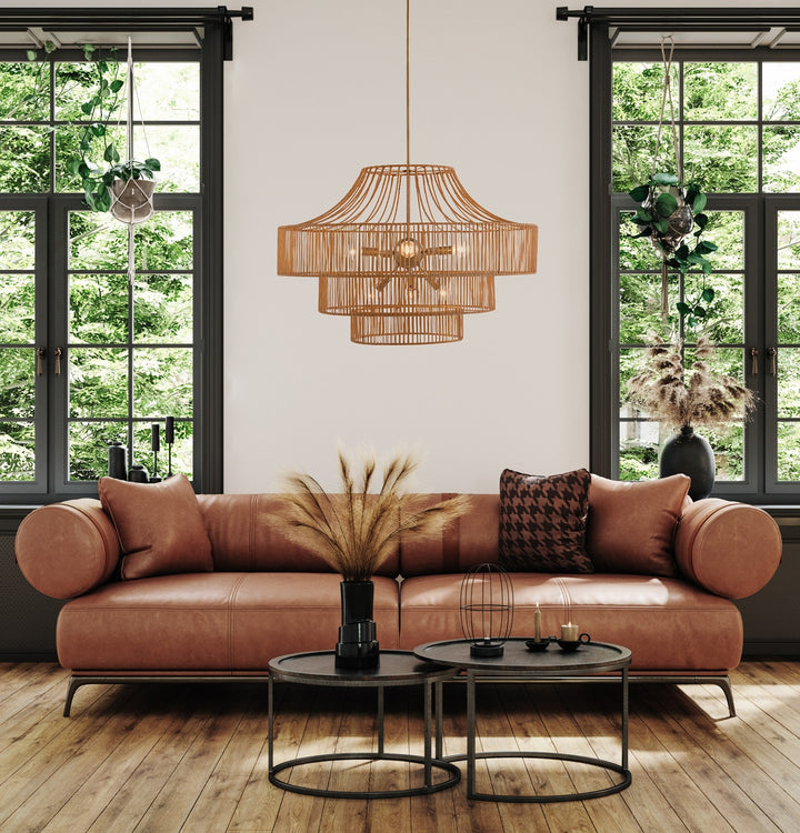 Savoy House - 7-9906-8-171 - Eight Light Outdoor Chandelier - Medlock - Burnished Brass