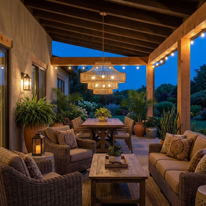 Savoy House - 7-9906-8-171 - Eight Light Outdoor Chandelier - Medlock - Burnished Brass