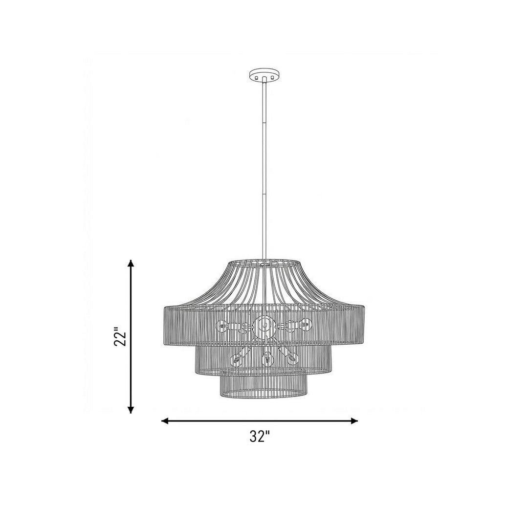 Savoy House - 7-9906-8-171 - Eight Light Outdoor Chandelier - Medlock - Burnished Brass