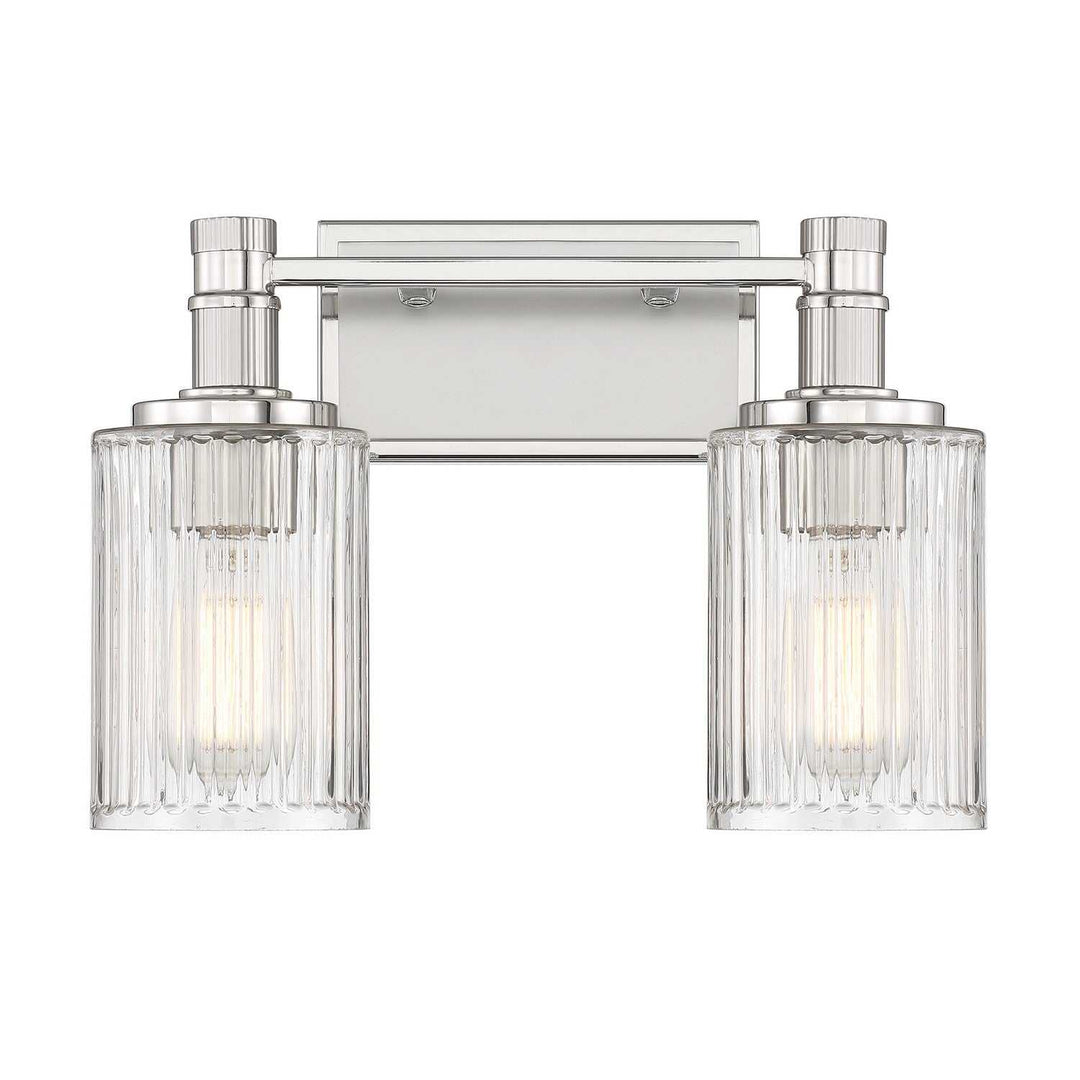 Concord Two Light Bathroom Vanity in Silver and Polished Nickel Savoy House