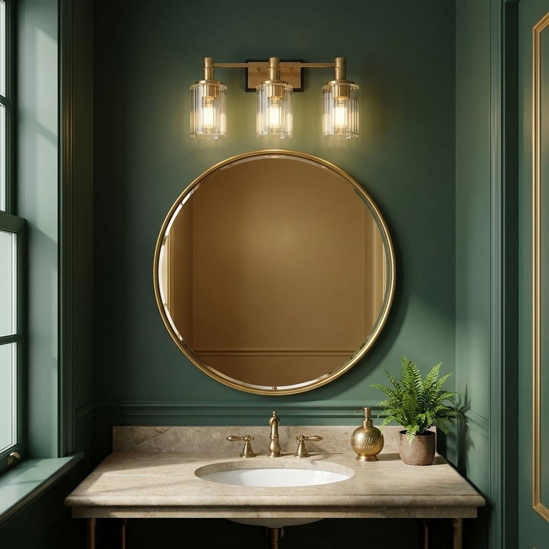 Savoy House - 8-1102-3-143 - Three Light Bathroom Vanity - Concord - Matte Black with Warm Brass