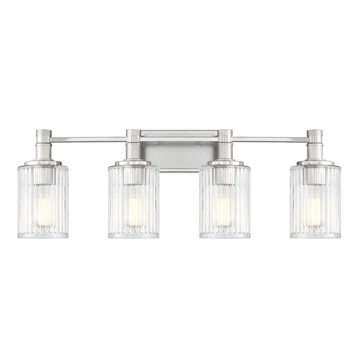 Concord Four Light Bathroom Vanity in Silver and Polished Nickel Savoy House