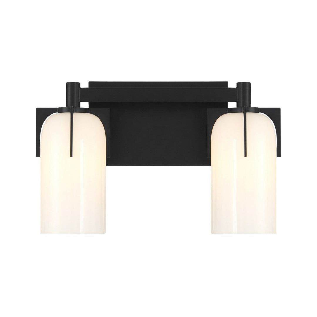 Caldwell Two Light Bathroom Vanity in Matte Black Savoy House