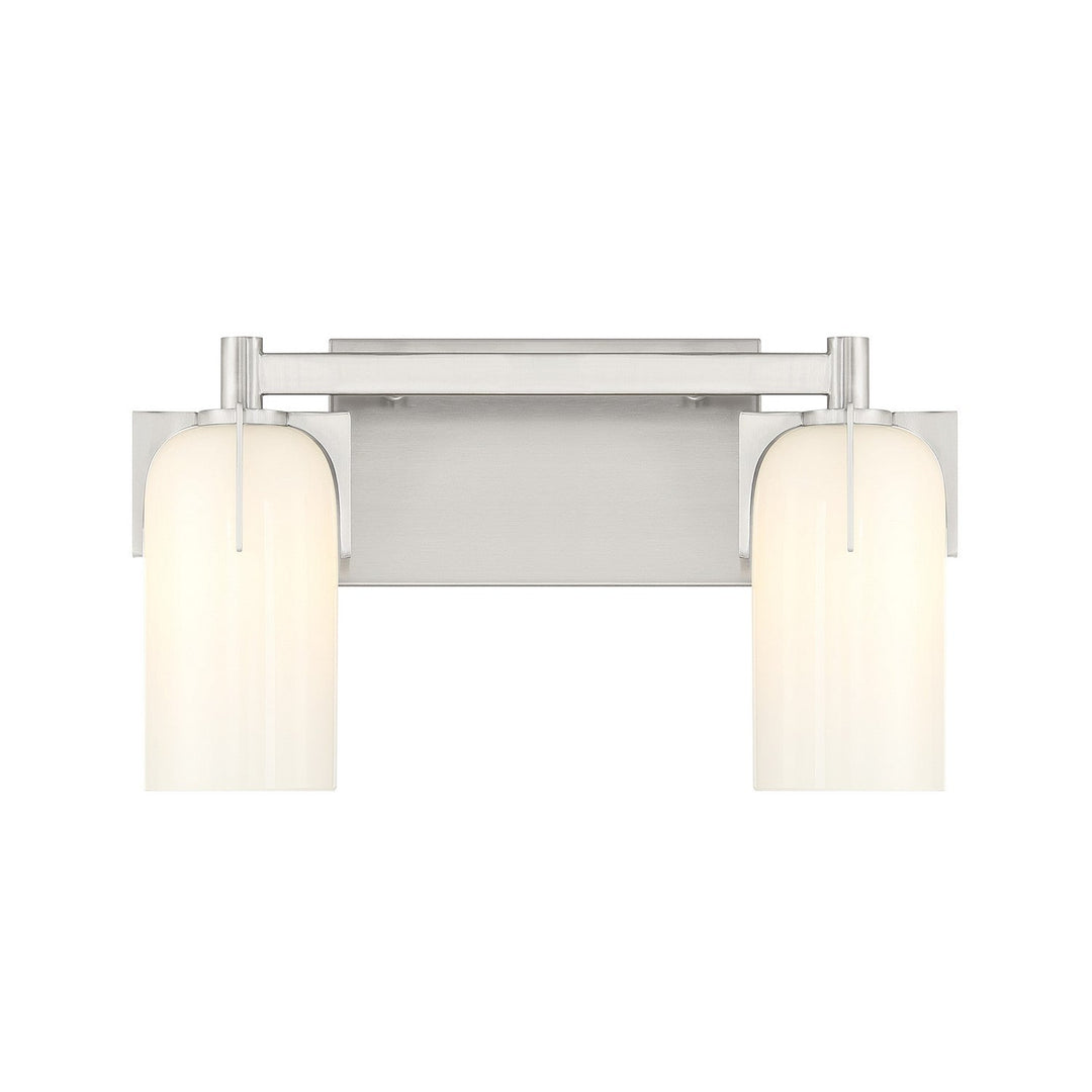 Caldwell Two Light Bathroom Vanity in Satin Nickel Savoy House