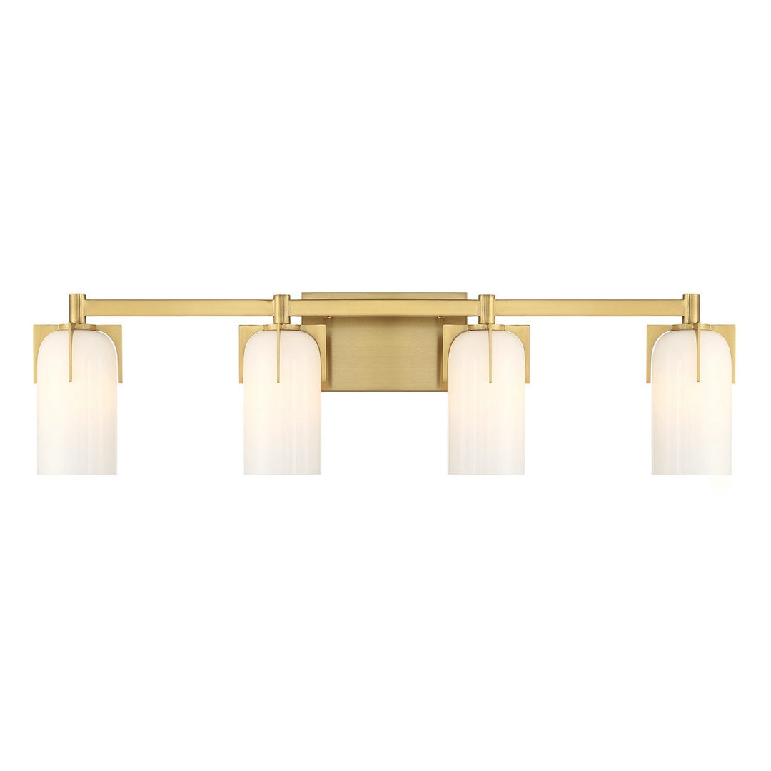 Caldwell Four Light Bathroom Vanity in Warm Brass Savoy House