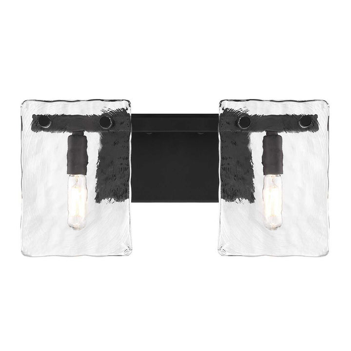 Genry Two Light Bathroom Vanity in Matte Black Savoy House