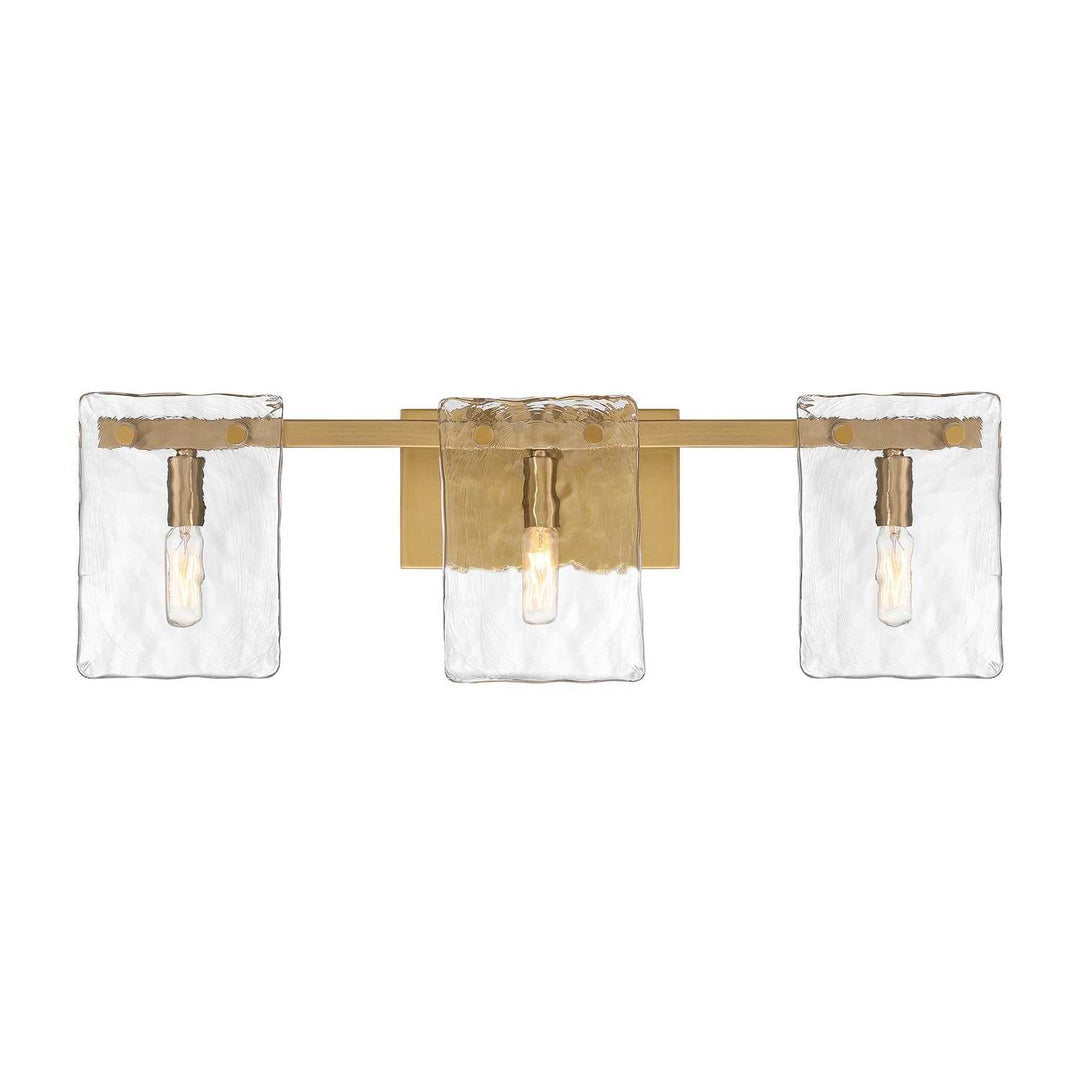 Genry Three Light Bathroom Vanity in Warm Brass Savoy House