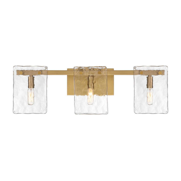 Genry Three Light Bathroom Vanity in Warm Brass Savoy House