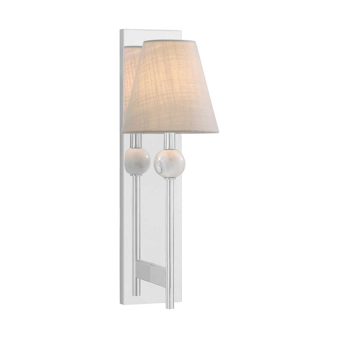 Travis One Light Wall Sconce in Polished Chrome Savoy House