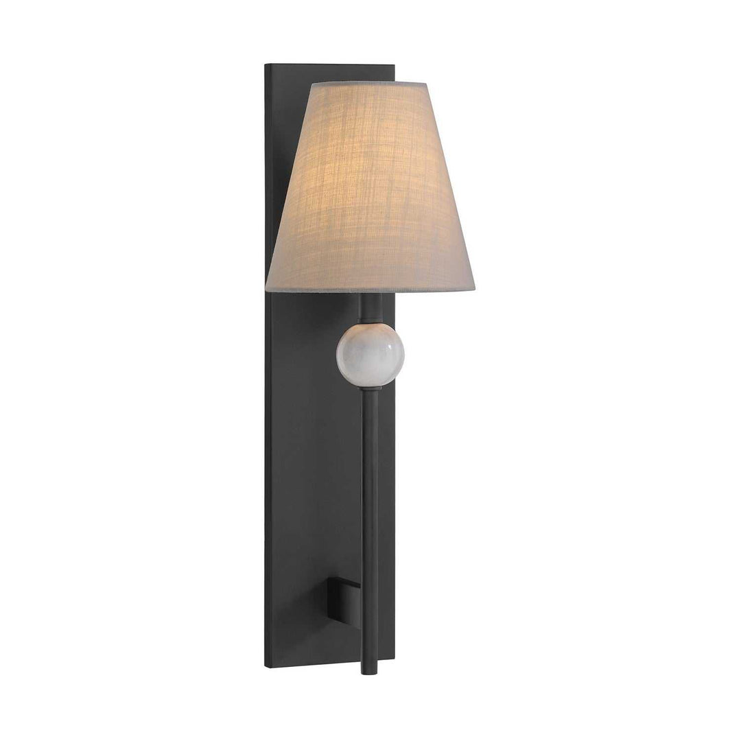 Travis One Light Wall Sconce in Matte Black Savoy House