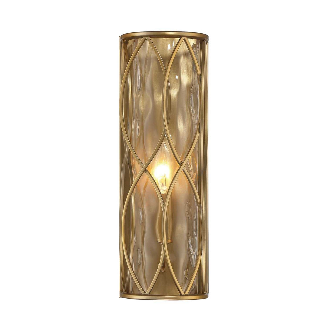 Snowden One Light Wall Sconce in Burnished Brass Savoy House