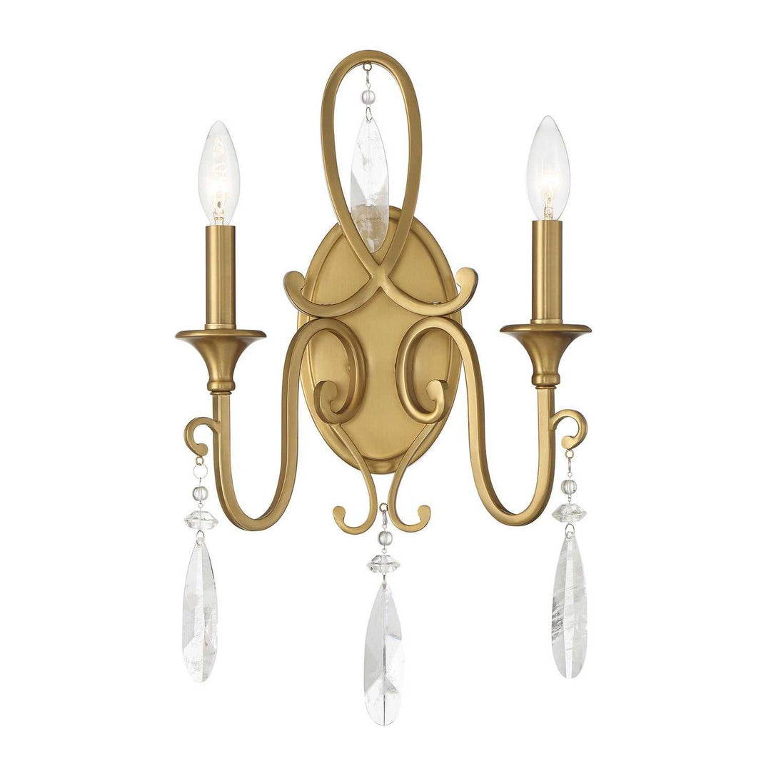 Fairchild Two Light Wall Sconce in Warm Brass Savoy House