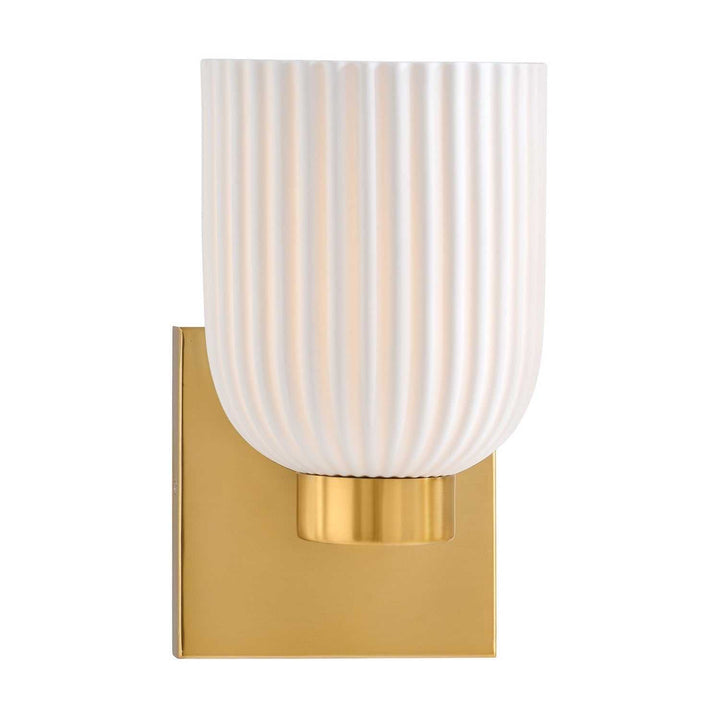Isla Blanca One Light Wall Sconce in Warm Brass Savoy House
