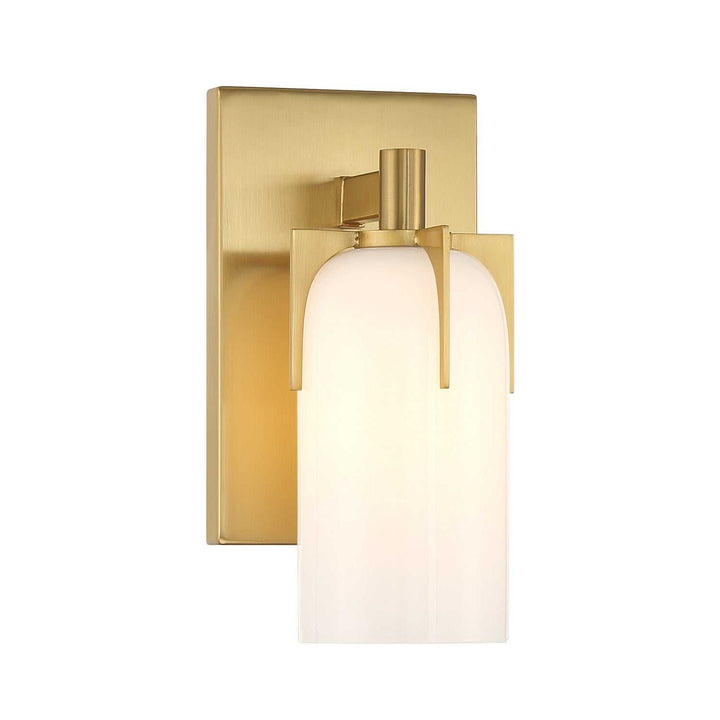 Caldwell One Light Bathroom Vanity in Warm Brass Savoy House
