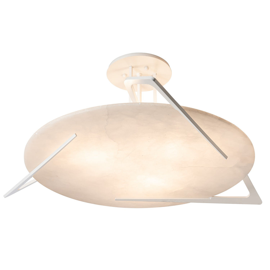 Callisto Three Light Semi-Flush Mount in White - available from The Lighting Shoppe, trusted by Canadian homeowners