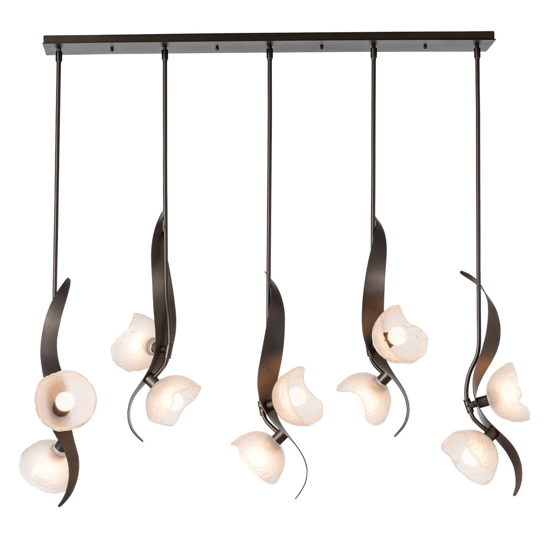 Hubbardton Forge Canada - 131098-SKT-MULT-14-FD0791 - Ten Light Pendant - Mika - Oil Rubbed Bronze