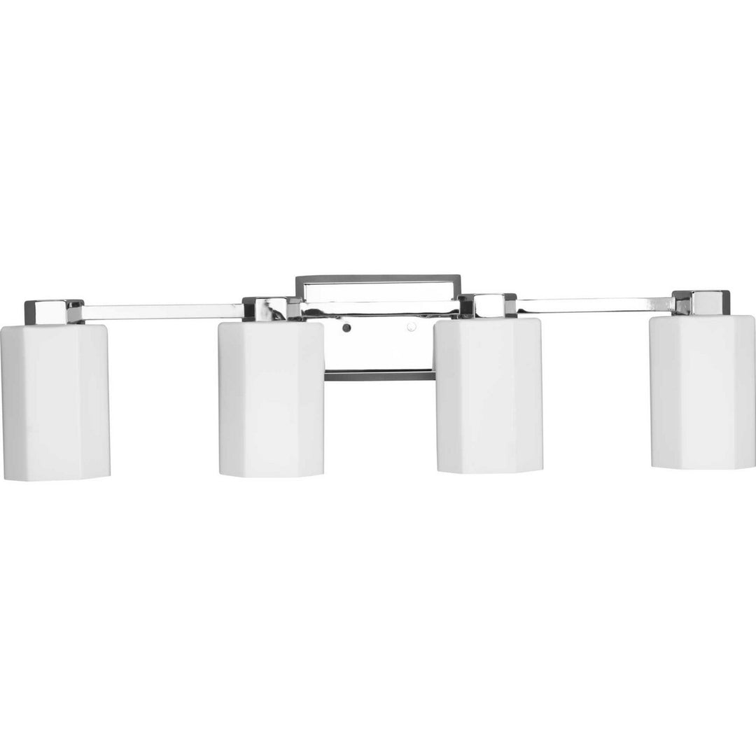 Estrada Four Light Bath & Vanity in Polished Chrome - available from The Lighting Shoppe, trusted by Canadian homeowners