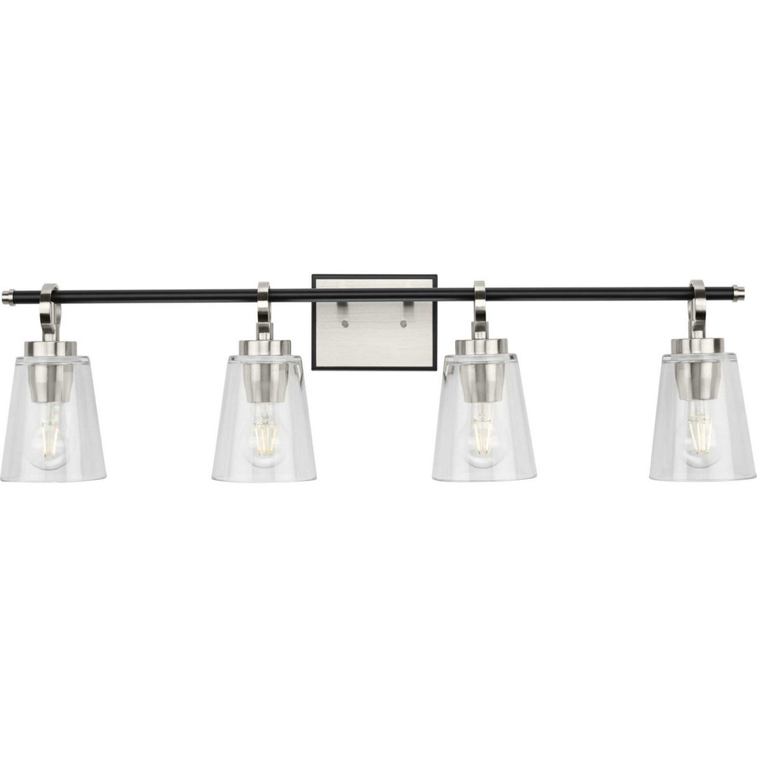 Cassell Four Light Bath & Vanity in Brushed Nickel - available from The Lighting Shoppe, trusted by Canadian homeowners
