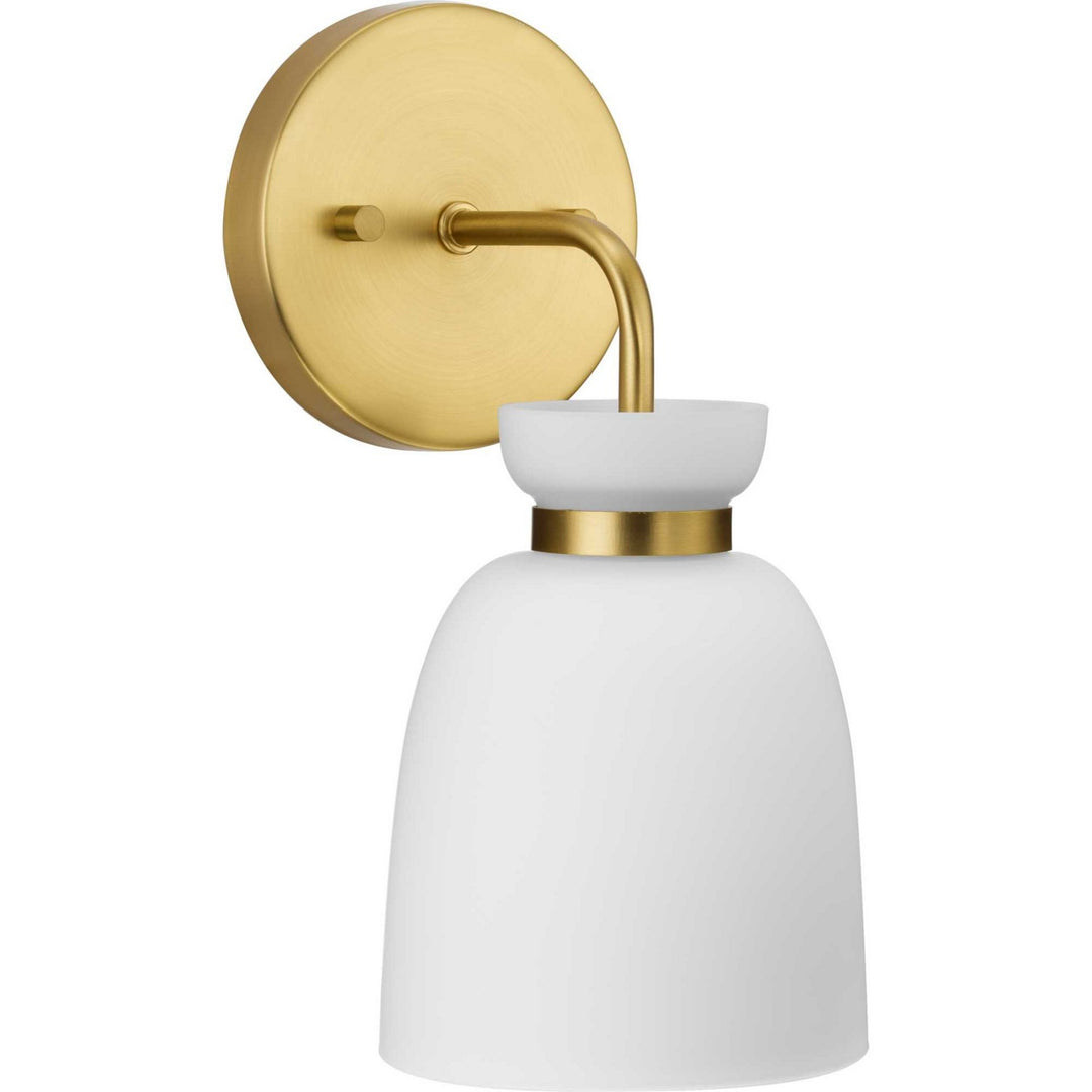 Lexie One Light Bath & Vanity Light in Brushed Gold - available from The Lighting Shoppe, trusted by Canadian homeowners