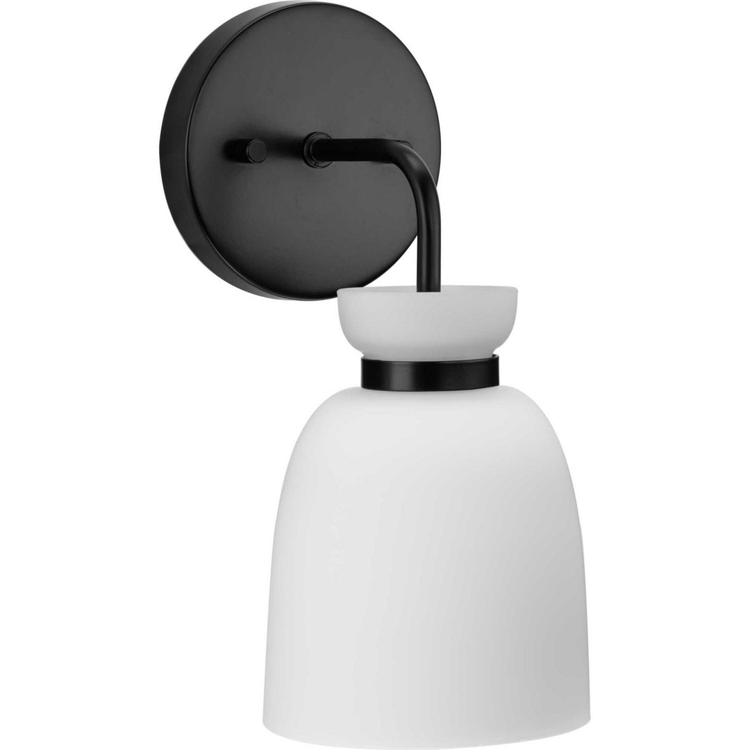 Lexie One Light Bath & Vanity Light in Matte Black - available from The Lighting Shoppe, trusted by Canadian homeowners