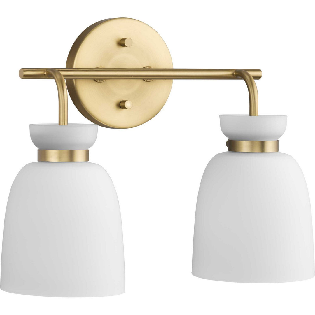 Lexie Two Light Bath & Vanity in Brushed Gold - available from The Lighting Shoppe, trusted by Canadian homeowners