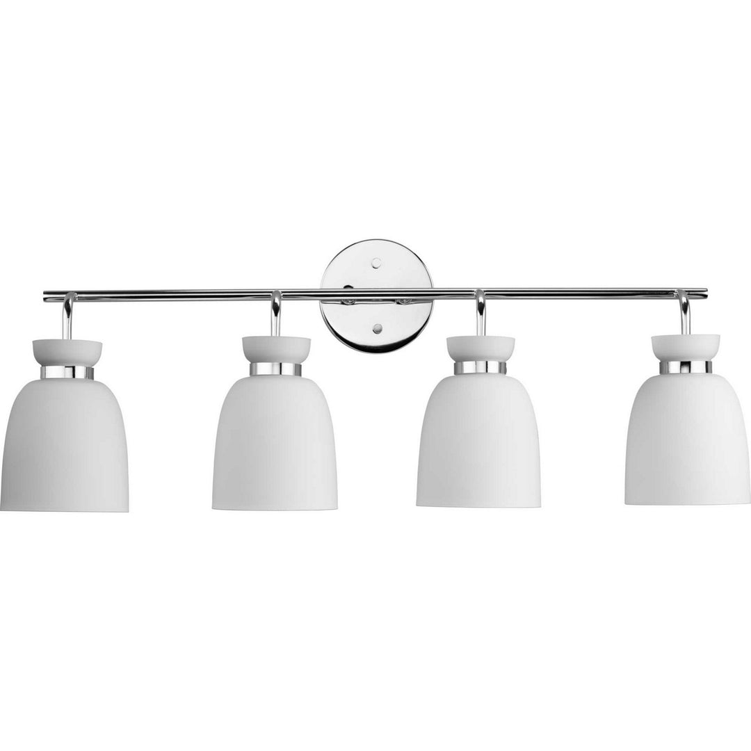 Lexie Four Light Bath & Vanity in Polished Chrome - available from The Lighting Shoppe, trusted by Canadian homeowners