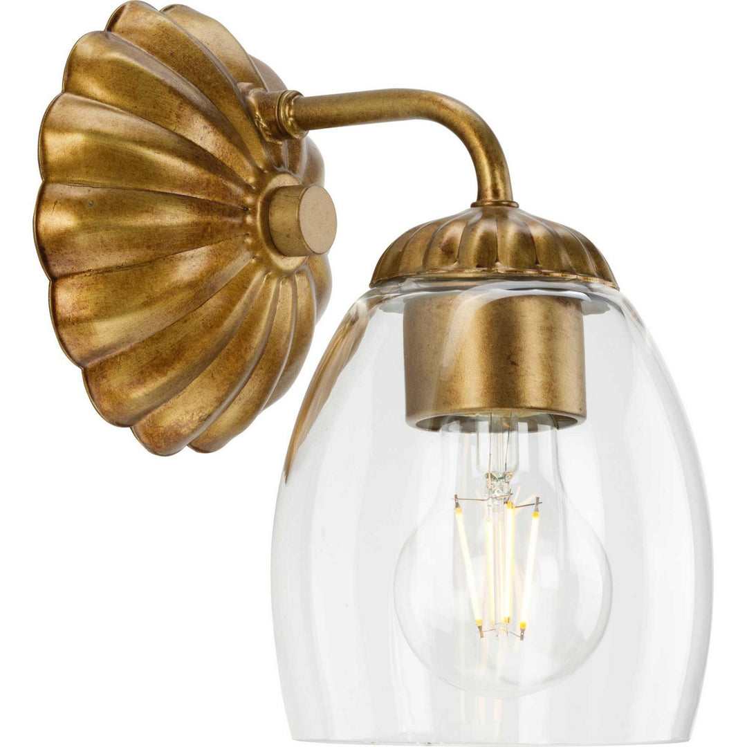 Quillan One Light Bath & Vanity Light in Gold Ombre - available from The Lighting Shoppe, trusted by Canadian homeowners