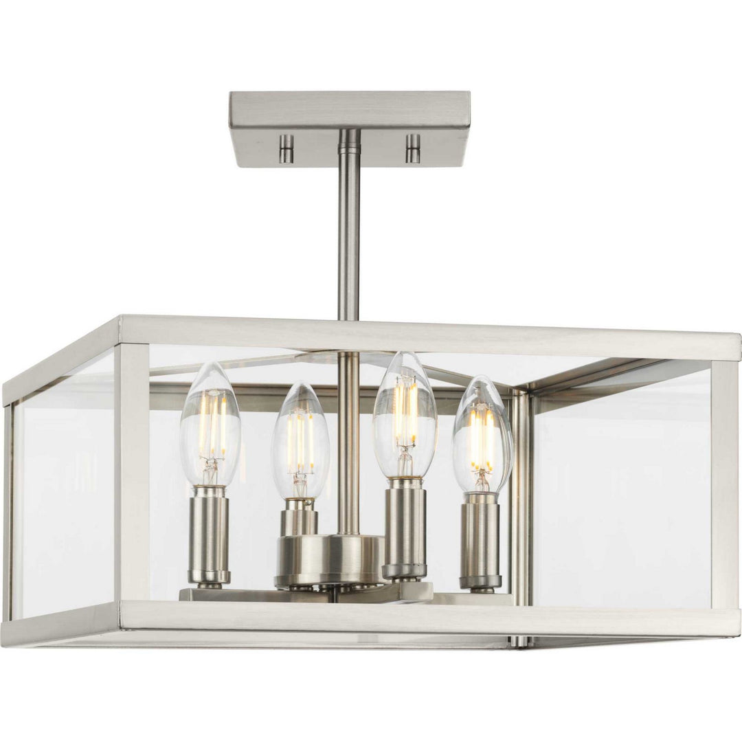 Progress Canada - P350264-009 - Four Light Semi-Flush Mount - Hillcrest - Brushed Nickel