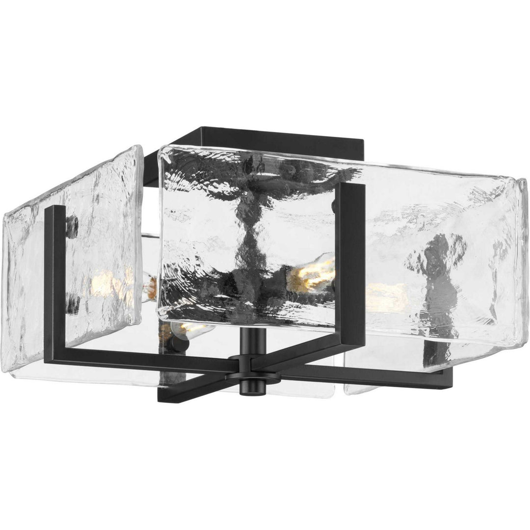 Rivera Four Light Flush Mount in Matte Black - available from The Lighting Shoppe, trusted by Canadian homeowners