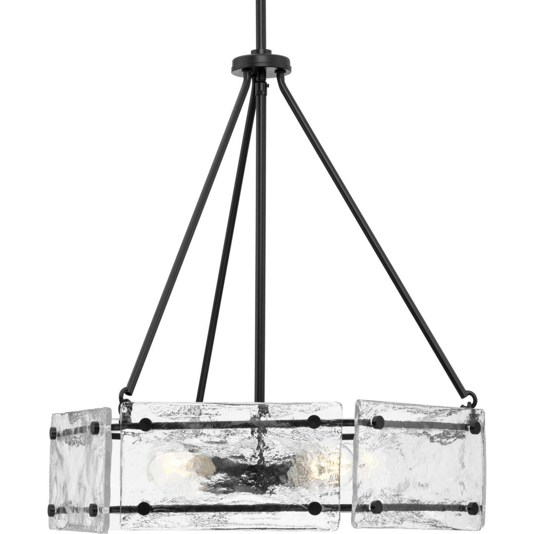 Progress Canada - P400354-31M - Four Light Chandelier - Rivera - Matte Black