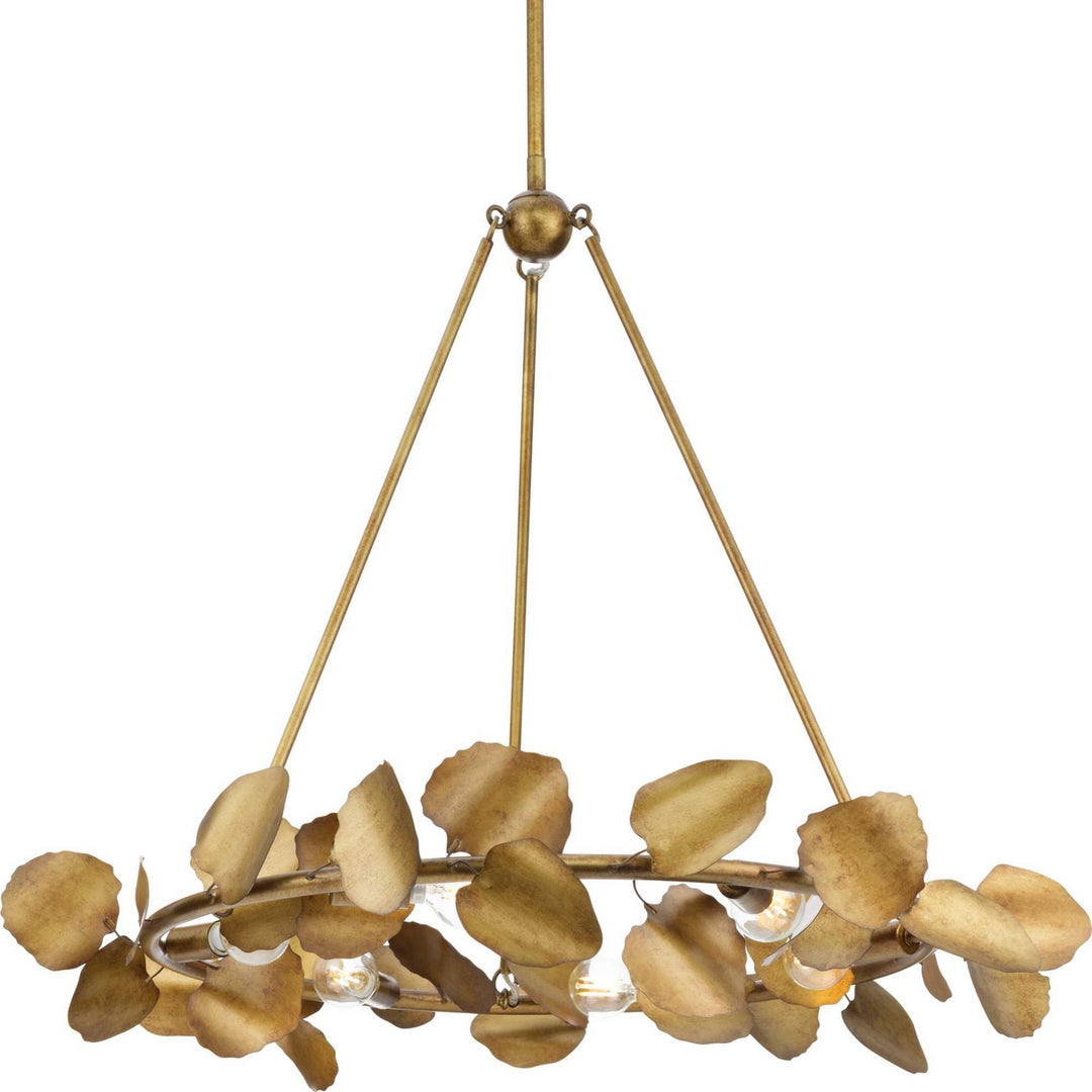 Progress Canada - P400359-204 - Six Light Chandelier - Laurel - Gold Ombre