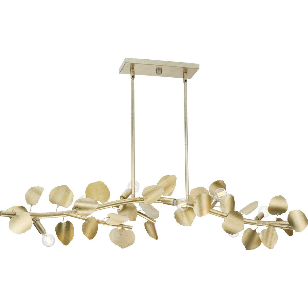 Laurel Seven Light Island Pendant in Gilded Silver - available from The Lighting Shoppe, trusted by Canadian homeowners