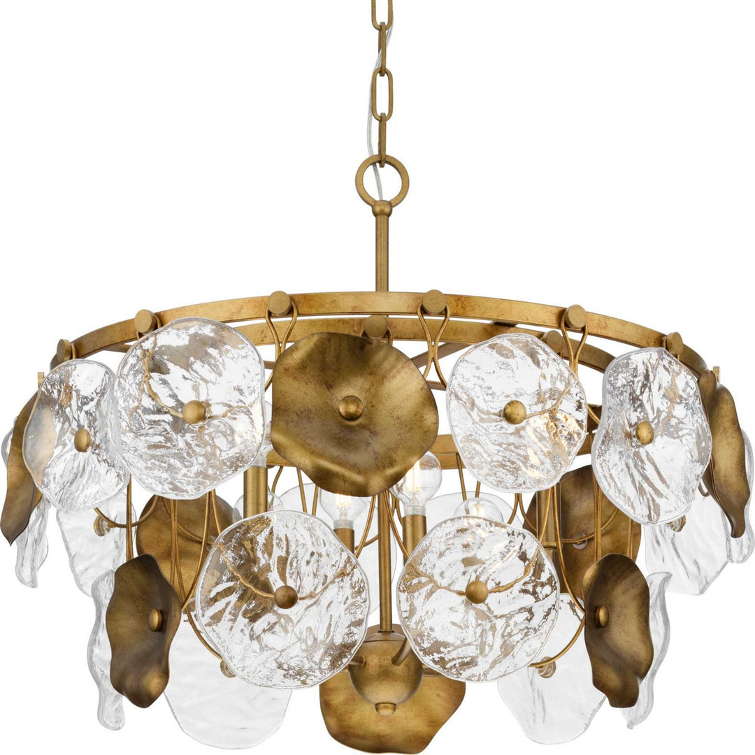 Progress Canada - P400364-204 - Six Light Chandelier - Loretta - Gold Ombre