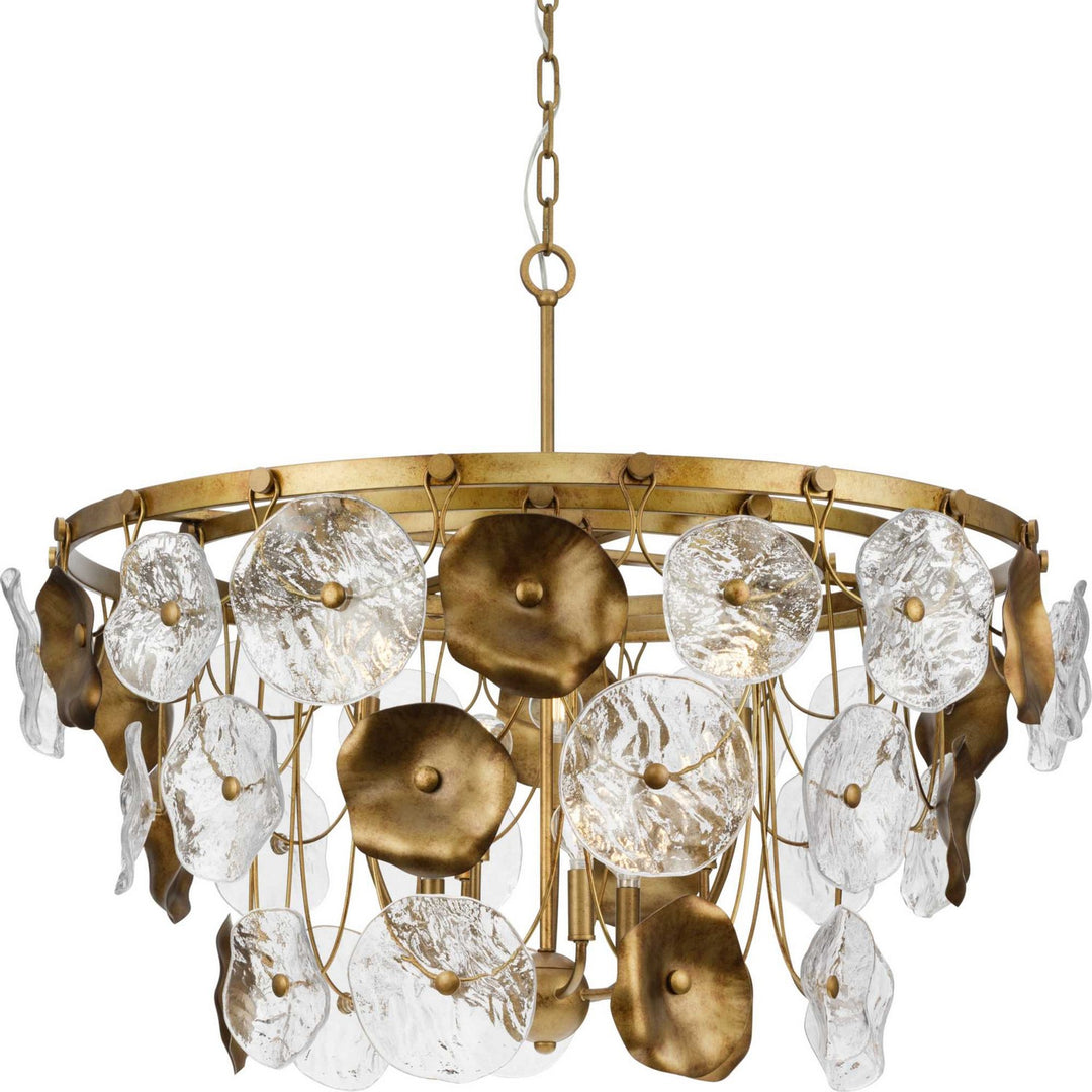 Loretta Nine Light Chandelier in Gold Ombre - available from The Lighting Shoppe, trusted by Canadian homeowners