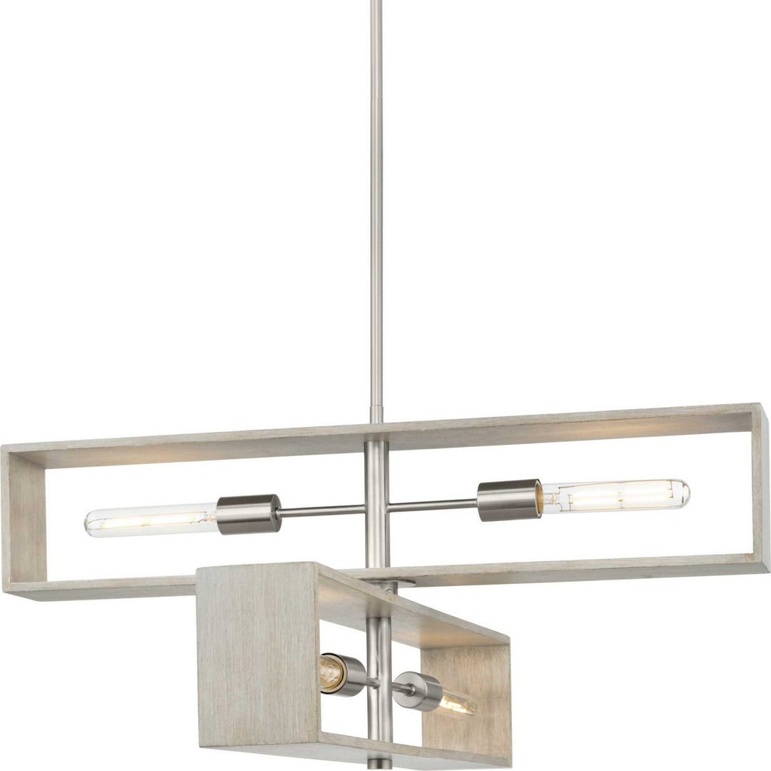 Progress Canada - P400370-009 - Four Light Chandelier - Boundary - Brushed Nickel