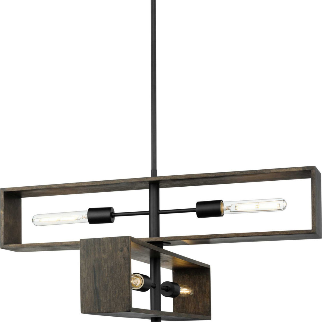 Progress Canada - P400370-31M - Four Light Chandelier - Boundary - Matte Black