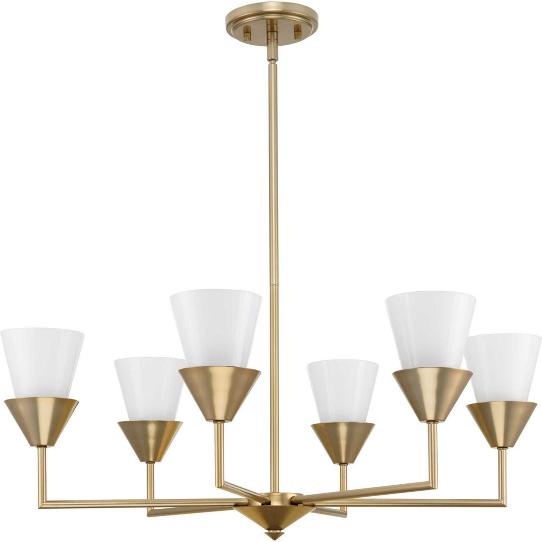 Progress Canada - P400372-205 - Six Light Chandelier - Pinellas - Soft Gold