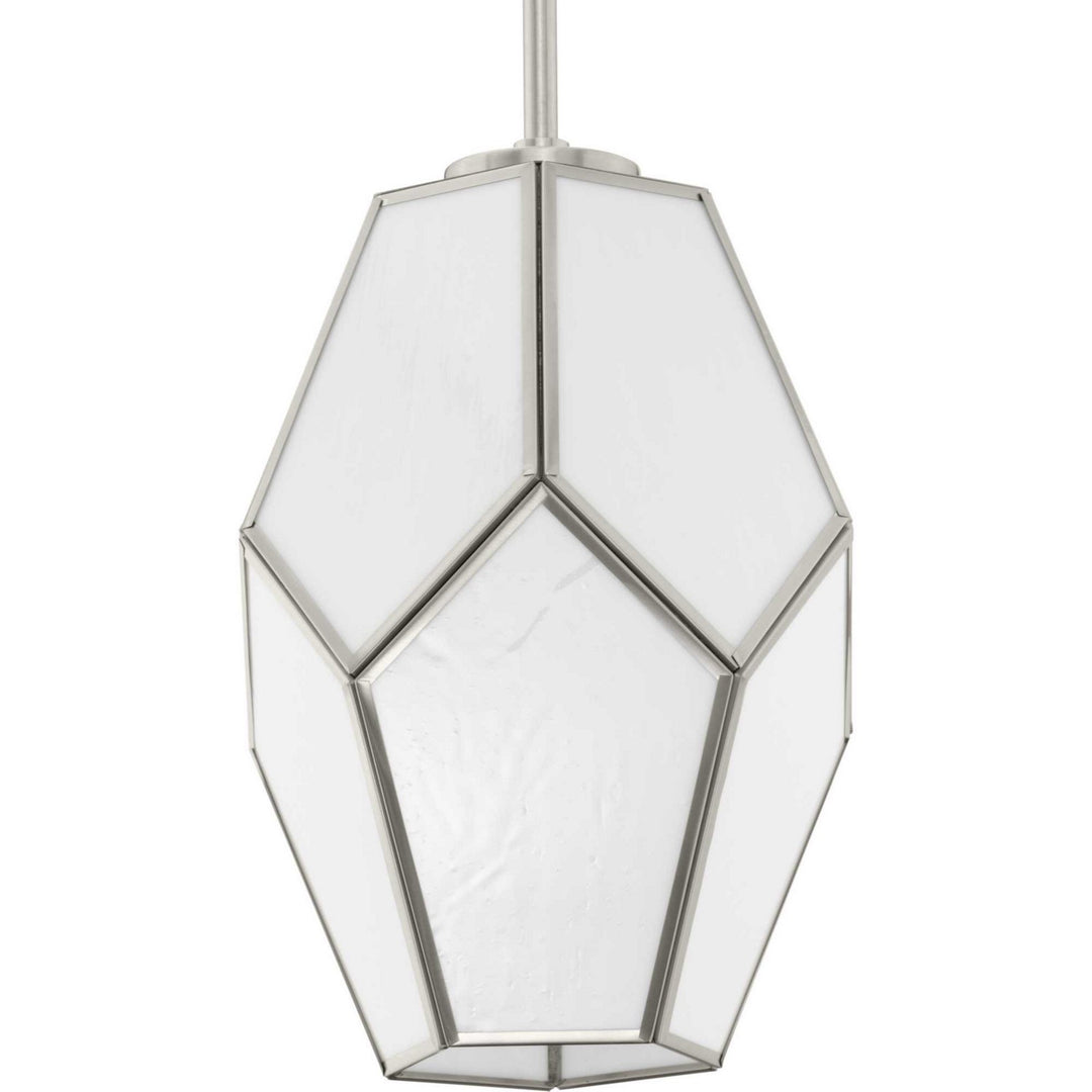 Latham One Light Pendant in Brushed Nickel - available from The Lighting Shoppe, trusted by Canadian homeowners
