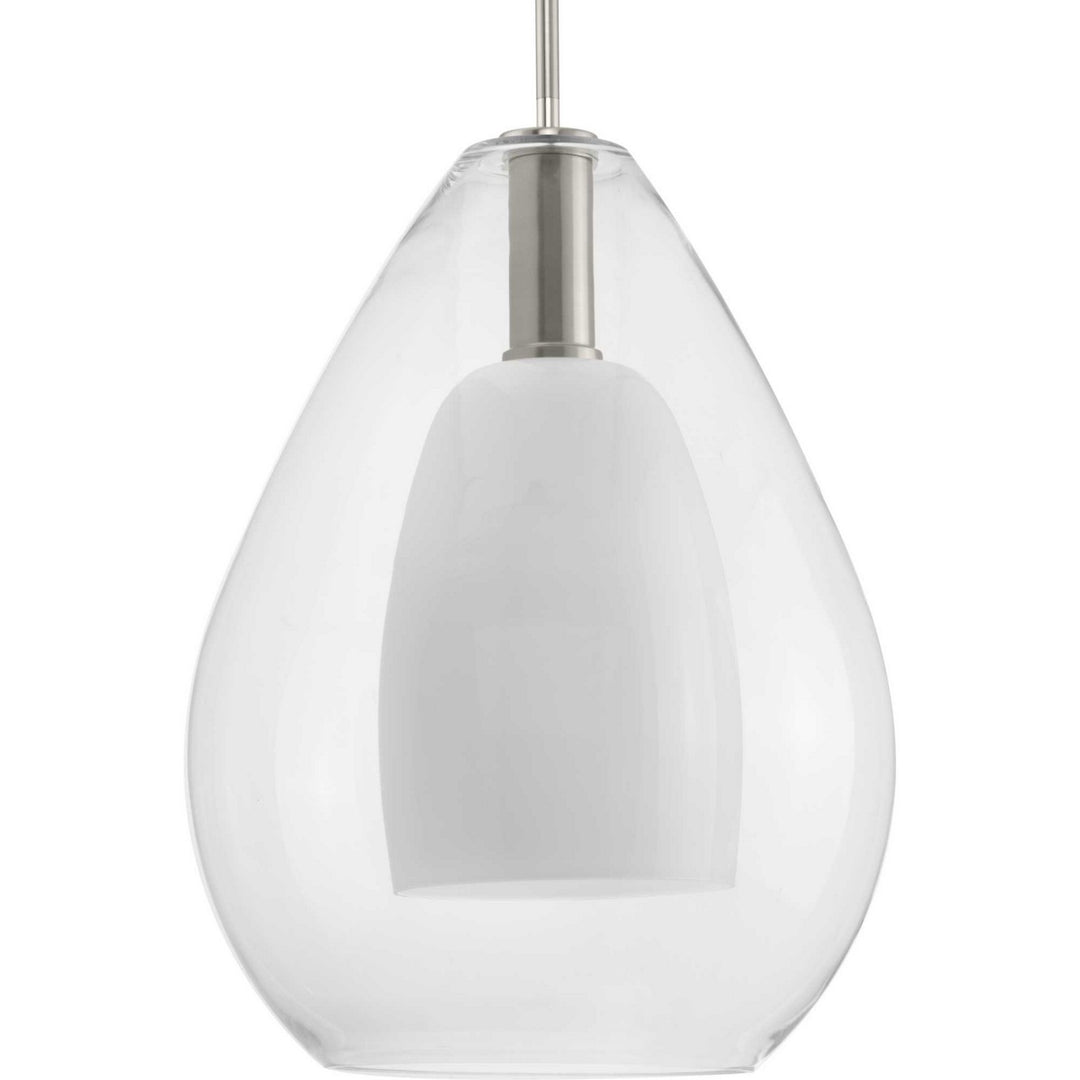 Carillon One Light Pendant in Brushed Nickel - available from The Lighting Shoppe, trusted by Canadian homeowners