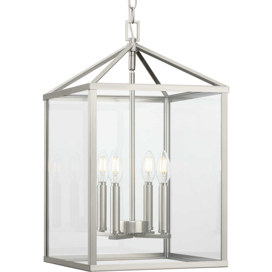 Progress Canada - P500440-009 - Four Light Foyer Pendant - Hillcrest - Brushed Nickel