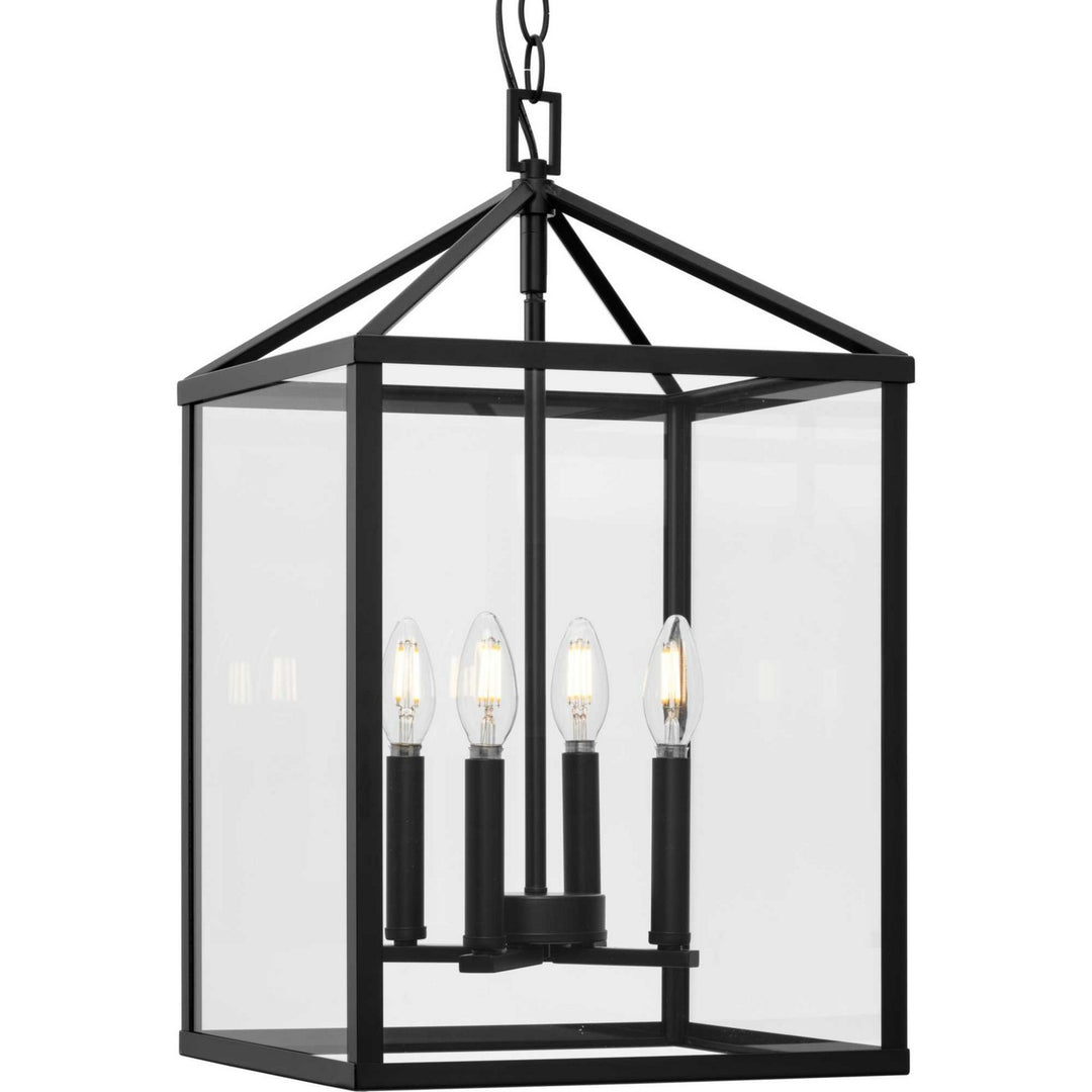 Progress Canada - P500440-31M - Four Light Foyer Pendant - Hillcrest - Matte Black