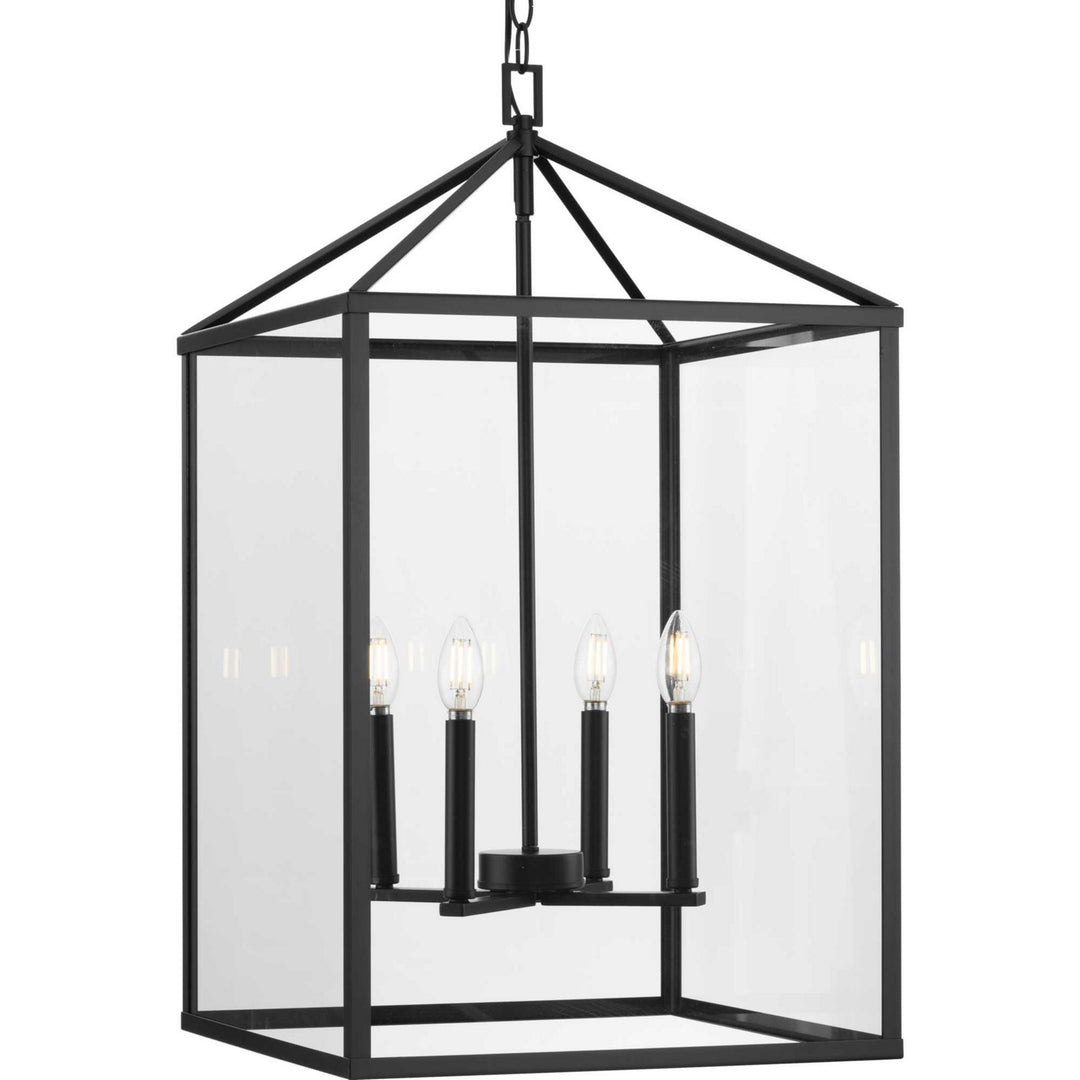 Progress Canada - P500441-31M - Four Light Foyer Pendant - Hillcrest - Matte Black