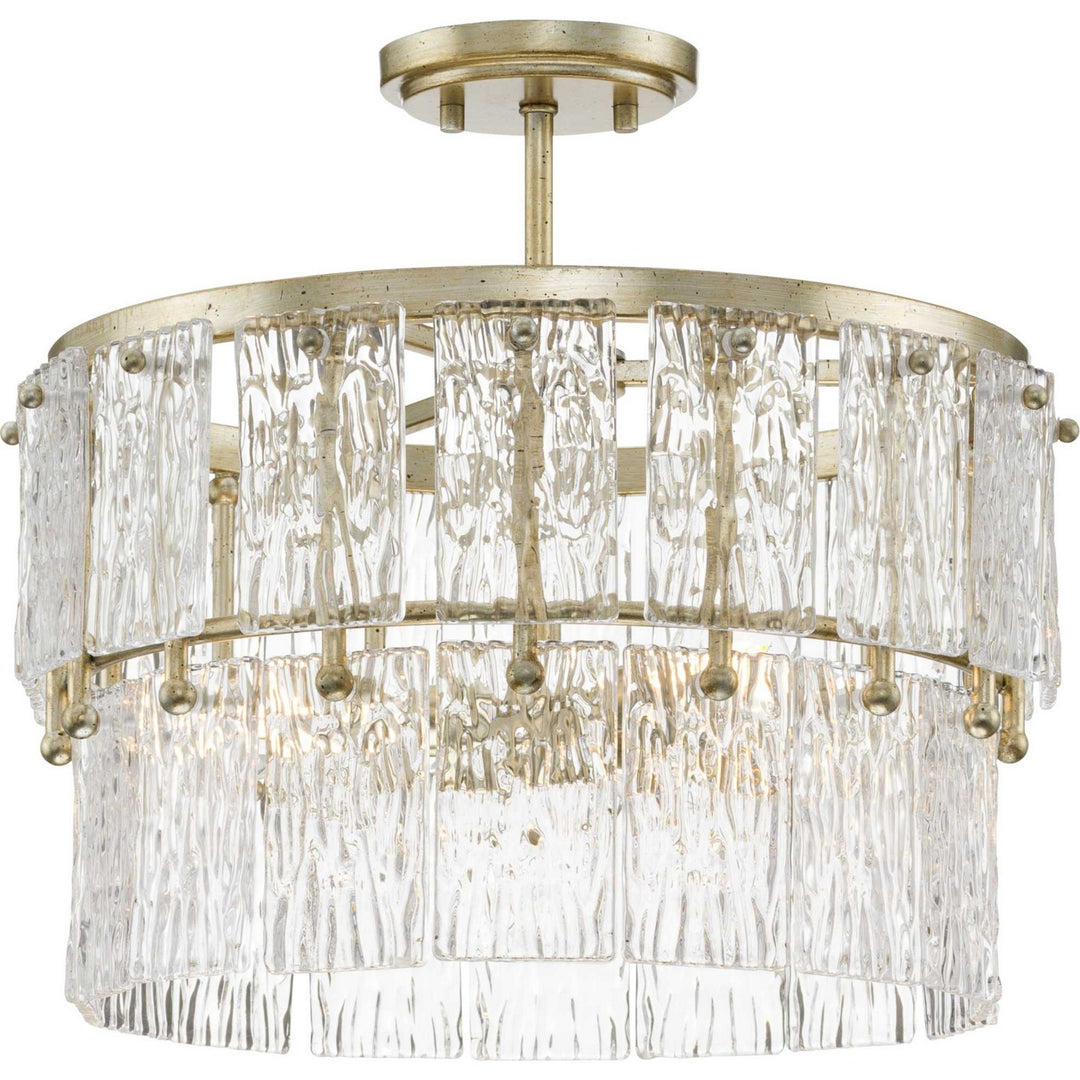 Progress Canada - P500443-176 - Three Light Pendant - Chevall - Gilded Silver
