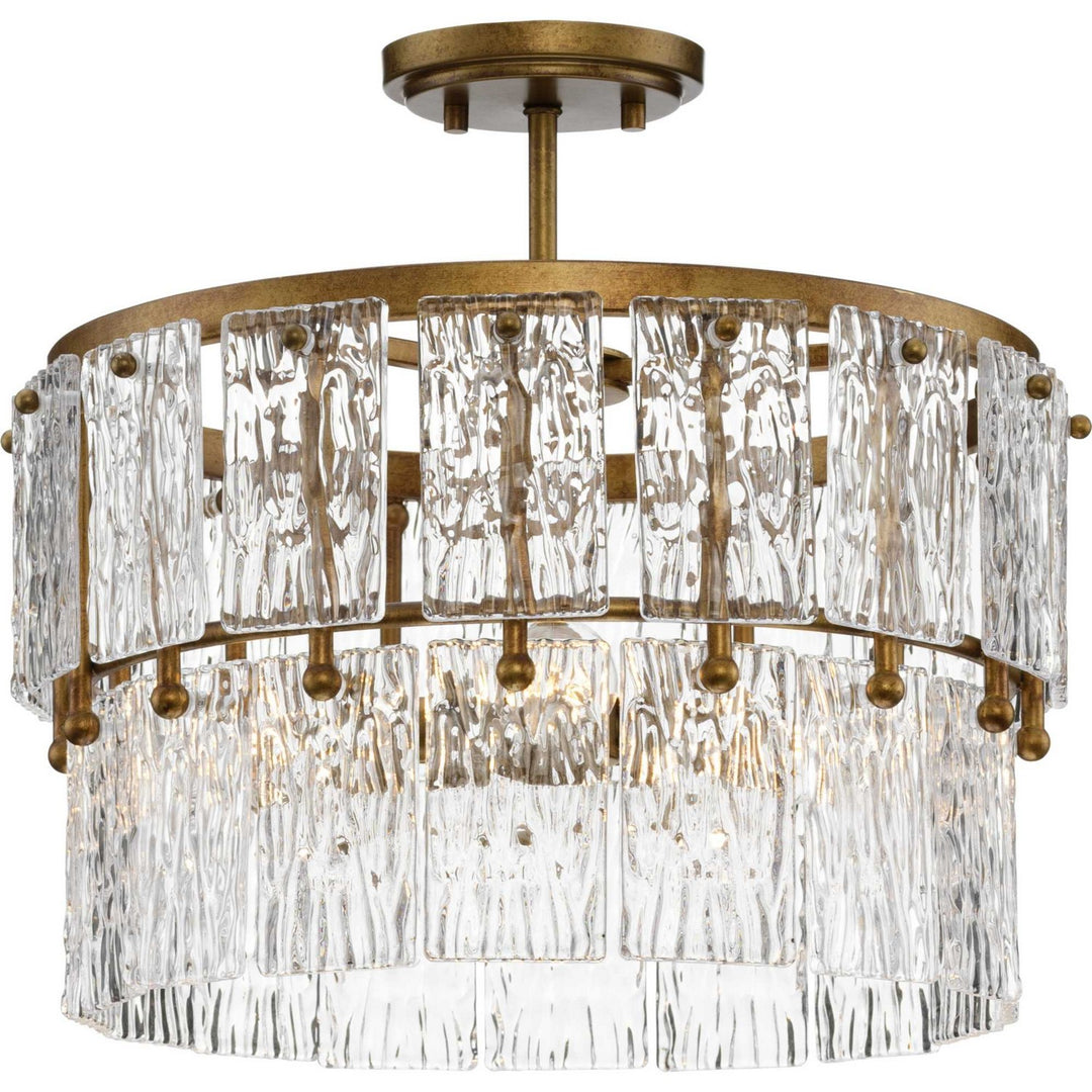 Progress Canada - P500443-204 - Three Light Pendant - Chevall - Gold Ombre