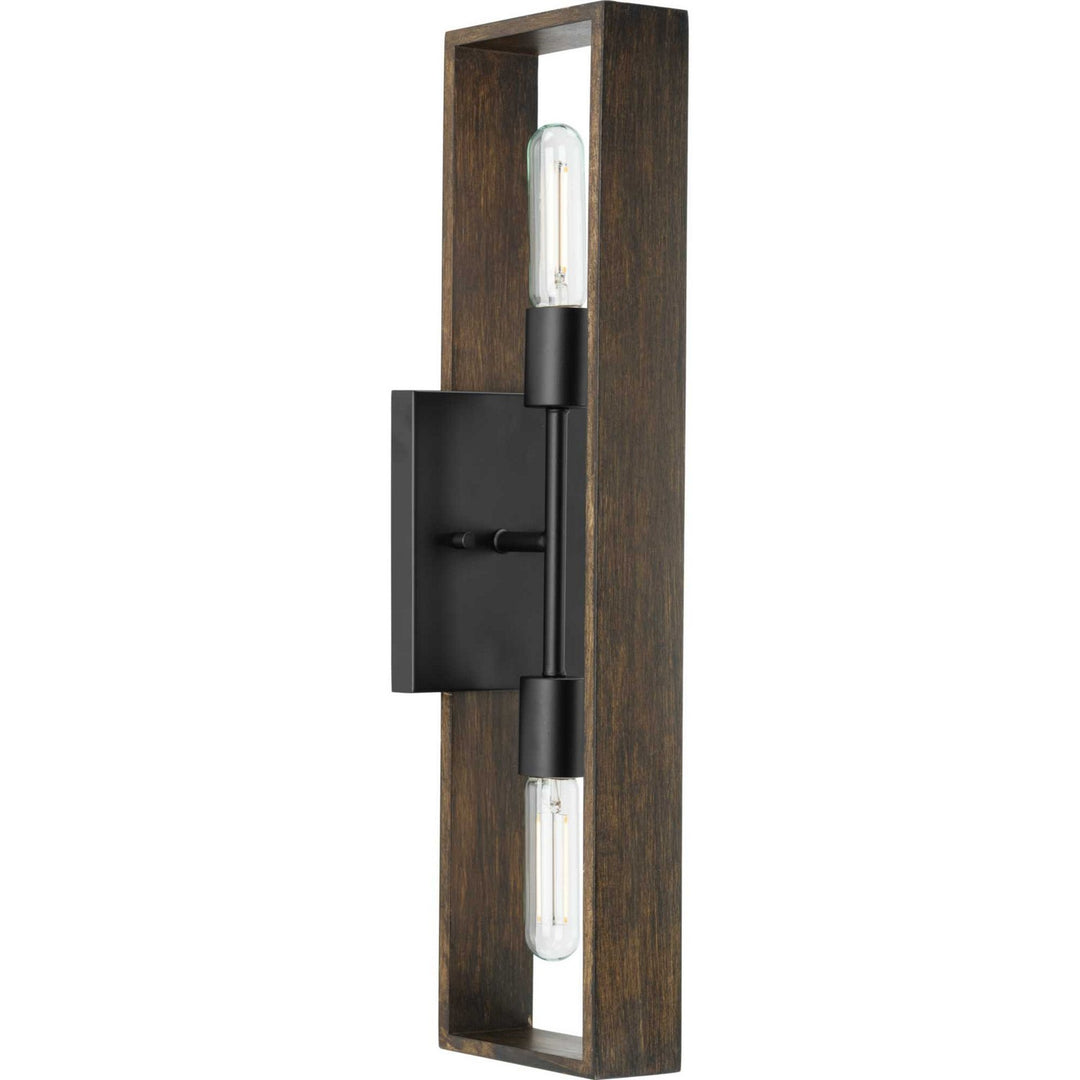 Boundary Two Light Wall Bracket in Matte Black - available from The Lighting Shoppe, trusted by Canadian homeowners
