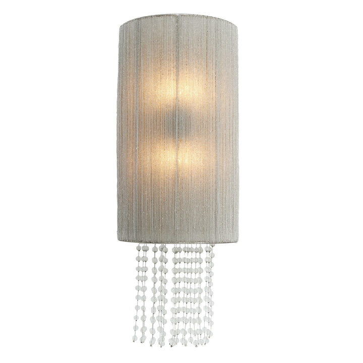 Crystal Reign Two Light Wall Sconce in Polished Nickel - available from The Lighting Shoppe, trusted by Canadian homeowners