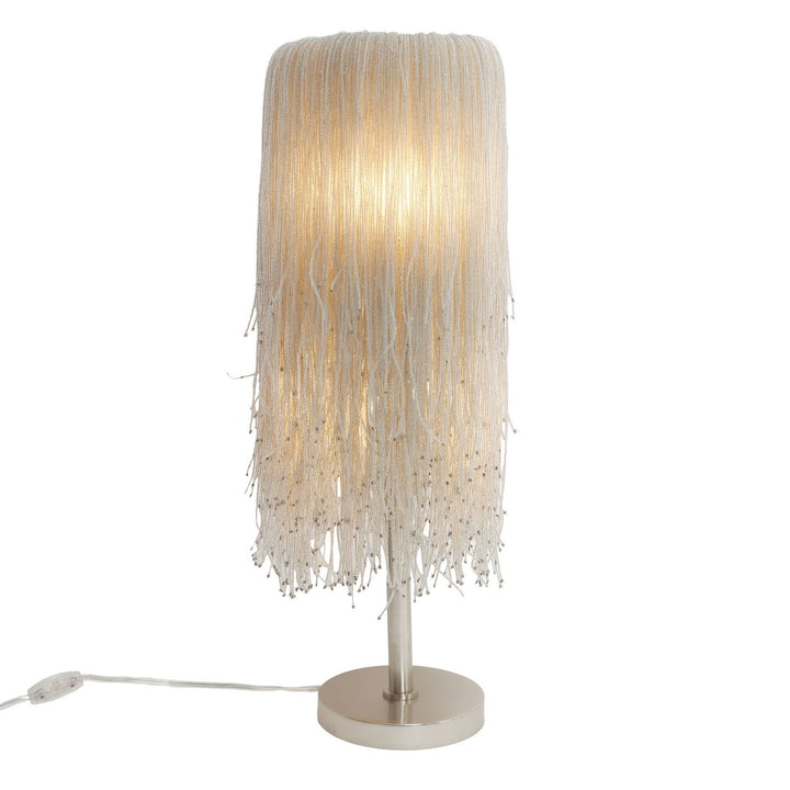 Crystal Reign Two Light Table Lamp in Polished Nickel - available from The Lighting Shoppe, trusted by Canadian homeowners