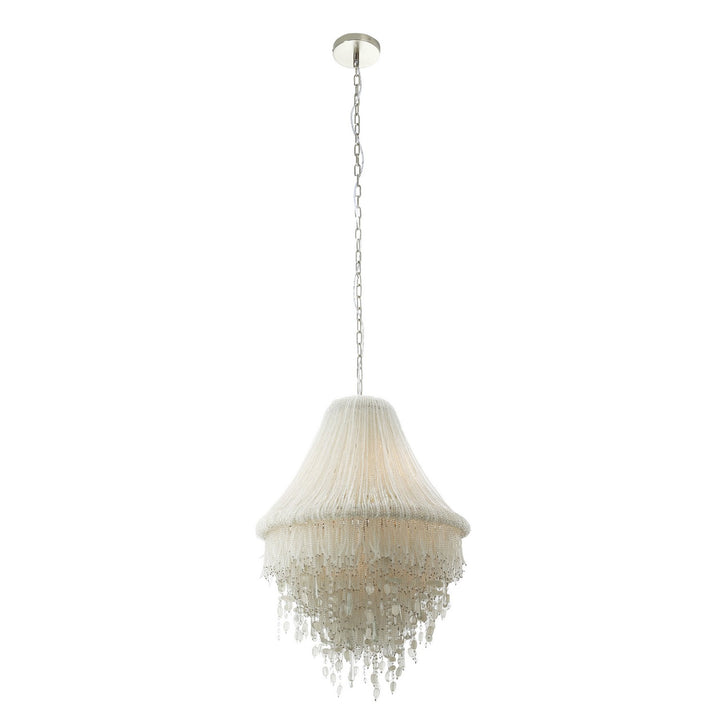 Crystal Reign Three Light Flush Mount in Polished Nickel - available from The Lighting Shoppe, trusted by Canadian homeowners